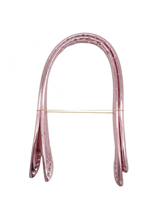 Çanta Aksesuar Parlak Rugan Deri Pelikan Model Çanta Sapı Pudra Renk