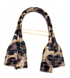 Çanta Aksesuar Pelikan Model Kısa Çanta Sapı Rugan Leopar Renk