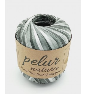 Çanta Aksesuar Pelur Natura Raffia Multi No:10 Açık Gri Ebruli