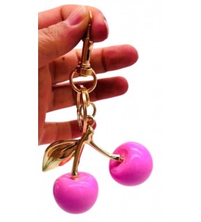 Çanta Aksesuar Pembe Kiraz Anahtarlık , Çanta Süsü