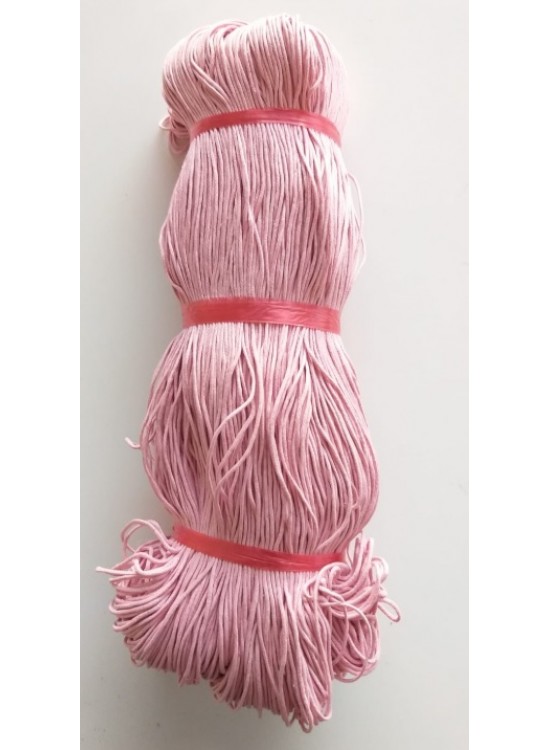 Çanta Aksesuar Pembe Renk Mumlu Koton İp