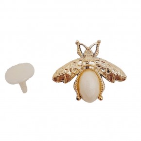 Çanta Aksesuar Plastik Arılı Süs Light Gold Renk