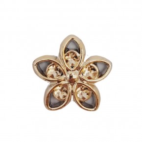 Çanta Aksesuar Plastik Çiçek Model Süs Light Gold Renk