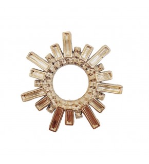 Çanta Aksesuar Plastik Güneş Model Süs Light Gold Renk