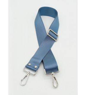 Çanta Aksesuar Polyester Kolon 120X4 Cm Bebe Mavi Gümüş Metalli