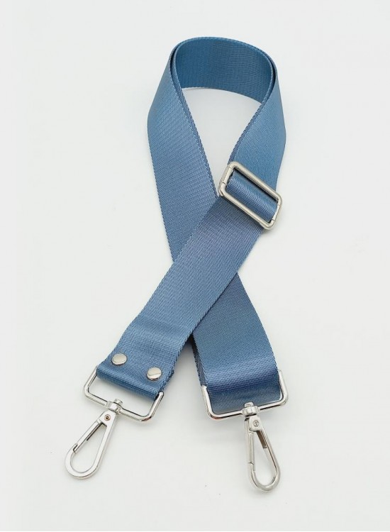 Çanta Aksesuar Polyester Kolon 120X4 Cm Bebe Mavi Gümüş Metalli