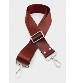 Çanta Aksesuar Polyester Kolon 120X4 Cm Bordo Gümüş Metalli