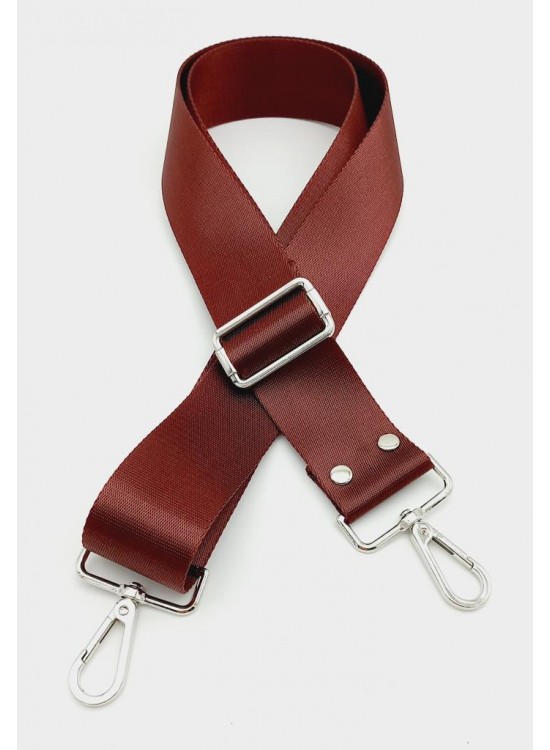Çanta Aksesuar Polyester Kolon 120X4 Cm Bordo Gümüş Metalli Çanta Aksesuar Polyester Kolon 120X4 Cm Bordo Gümüş Metalli