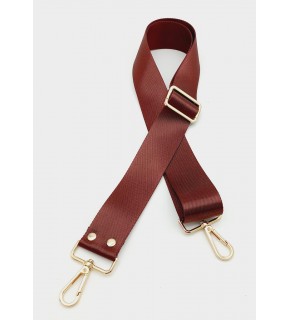 Çanta Aksesuar Polyester Kolon 120X4 Cm Bordo Light Gold Metalli