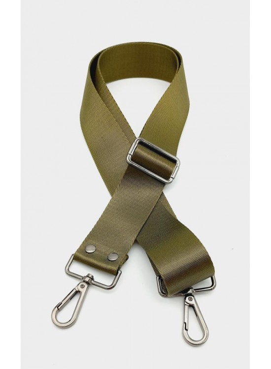 Çanta Aksesuar Polyester Kolon 120X4 Cm Haki Yeşil Füme Metalli