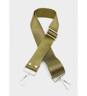 Çanta Aksesuar Polyester Kolon 120X4 Cm Haki Yeşil Gümüş Metalli