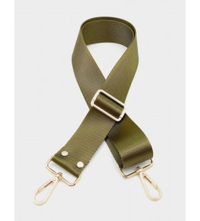 Çanta Aksesuar Polyester Kolon 120X4 Cm Haki Yeşil Light Gold Metalli