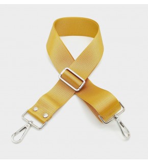 Çanta Aksesuar Polyester Kolon 120X4 Cm Hardal Gümüş Metalli