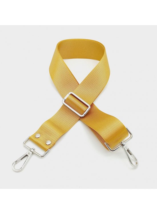 Çanta Aksesuar Polyester Kolon 120X4 Cm Hardal Gümüş Metalli Çanta Aksesuar Polyester Kolon 120X4 Cm Hardal Gümüş Metalli