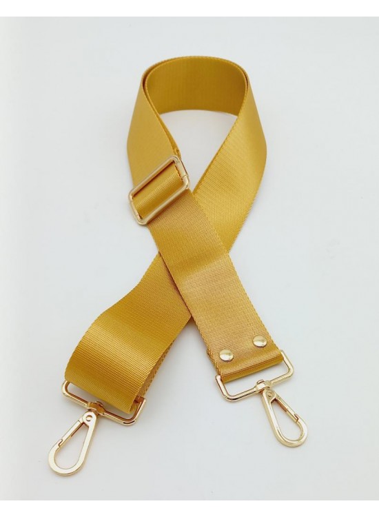 Çanta Aksesuar Polyester Kolon 120X4 Cm Hardal Light Gold Metalli Çanta Aksesuar Polyester Kolon 120X4 Cm Hardal Light Gold Metalli