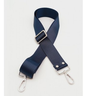 Çanta Aksesuar Polyester Kolon 120X4 Cm Lacivert Gümüş Metalli