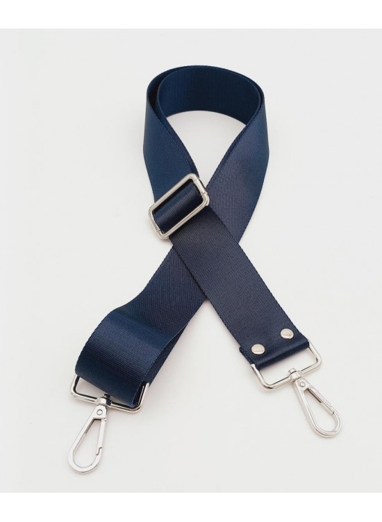 Çanta Aksesuar Polyester Kolon 120X4 Cm Lacivert Gümüş Metalli Çanta Aksesuar Polyester Kolon 120X4 Cm Lacivert Gümüş Metalli