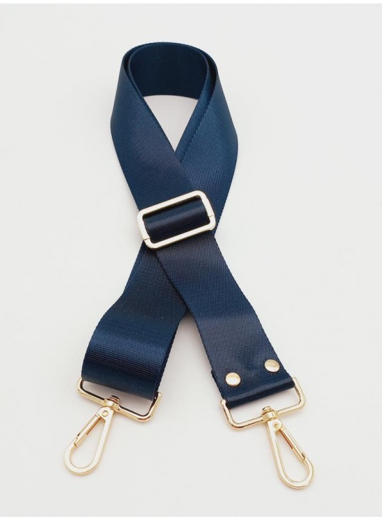 Çanta Aksesuar Polyester Kolon 120X4 Cm Lacivert Light Gold Metalli