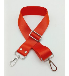 Çanta Aksesuar Polyester Kolon 120X4 Cm Nar Çiçeği Gümüş Metalli