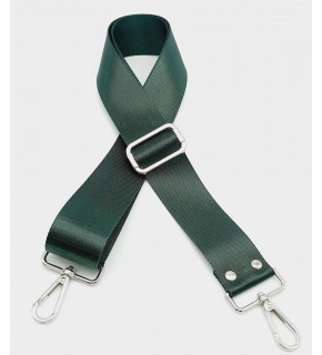 Çanta Aksesuar Polyester Kolon 120X4 Cm Ördek Yeşili Gümüş Metalli