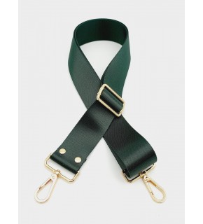 Çanta Aksesuar Polyester Kolon 120X4 Cm Ördek Yeşili Light Gold Metalli