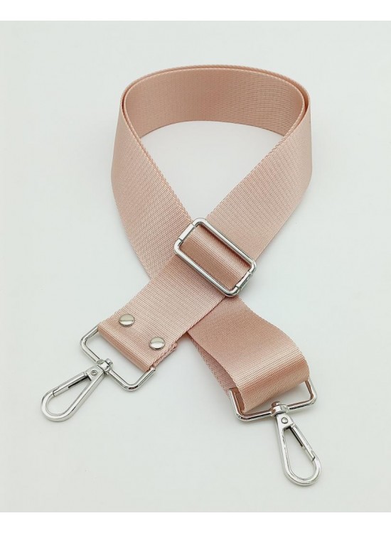 Çanta Aksesuar Polyester Kolon 120X4 Cm Pudra Gümüş Metalli