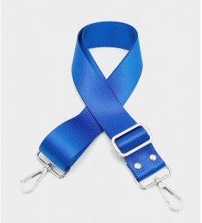 Çanta Aksesuar Polyester Kolon 120X4 Cm Saks Mavi Gümüş Metalli