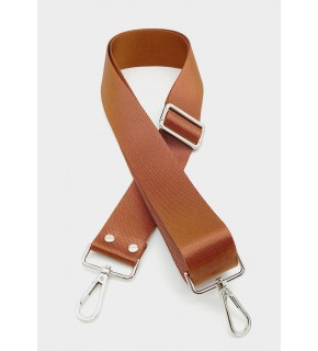 Çanta Aksesuar Polyester Kolon 120X4 Cm Taba Gümüş Metalli