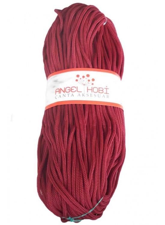 Çanta Aksesuar Polyester Rulo Makrome Bordo 5Mm