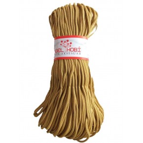 Çanta Aksesuar Polyester Rulo Makrome Hardal Sarı 5Mm