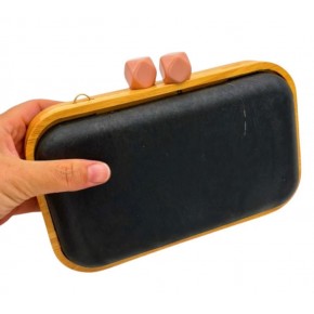 Çanta Aksesuar Pudra Köşeli Toplu Ahşap Çanta Kalıbı