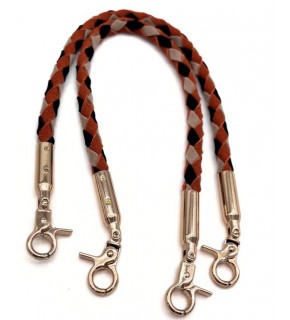 Çanta Aksesuar Renkli  43 cm  Örme Çanta Sapı Light Gold  Metal