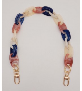 Çanta Aksesuar Renkli 55 Cm Köprü Model Light Gold Kancalı Akrilik Zincir