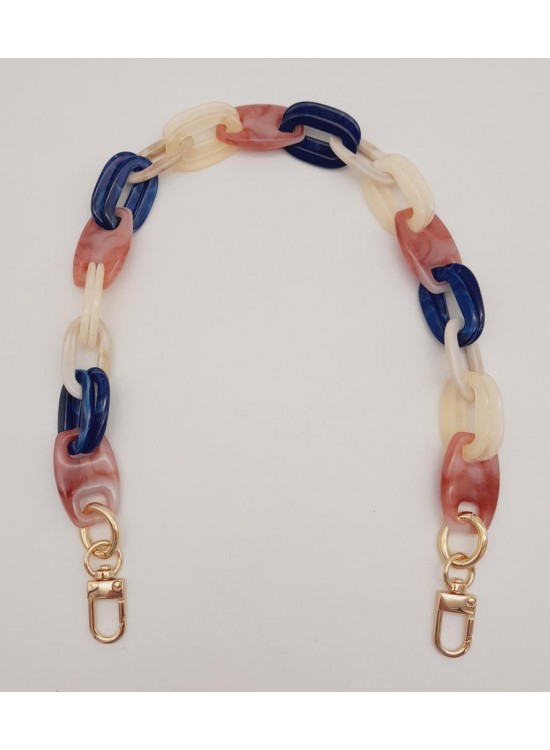 Çanta Aksesuar Renkli 55 Cm Köprü Model Light Gold Kancalı Akrilik Zincir