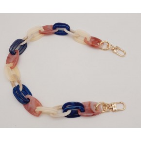 Çanta Aksesuar Renkli 55 Cm Köprü Model Light Gold Kancalı Akrilik Zincir