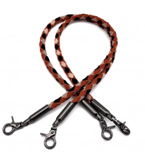 Çanta Aksesuar Renkli  60 cm  Örme Çanta Sapı Füme  Metal