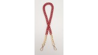 Çanta Aksesuar Renkli Metal 60 cm Kancalı Zincir Kırmızı