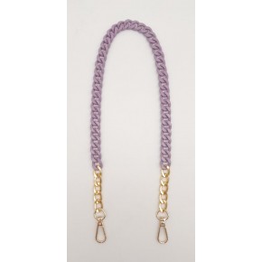 Çanta Aksesuar Renkli Metal 60 cm Kancalı Zincir Mor