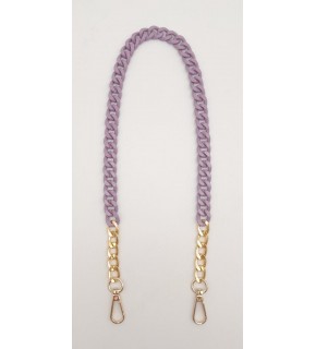Çanta Aksesuar Renkli Metal 60 cm Kancalı Zincir Mor