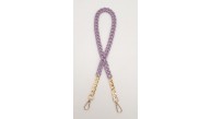 Çanta Aksesuar Renkli Metal 60 cm Kancalı Zincir Mor