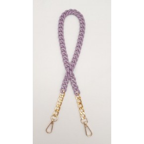 Çanta Aksesuar Renkli Metal 60 cm Kancalı Zincir Mor