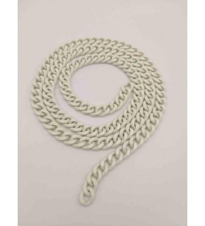 Çanta Aksesuar Renkli Metal Zincir Buz Beyazı 120 Cm