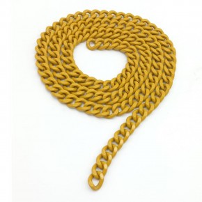 Çanta Aksesuar Renkli Metal Zincir Hardal Sarı 120 Cm