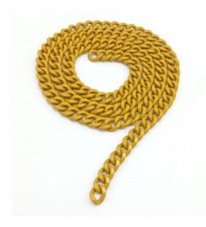 Çanta Aksesuar Renkli Metal Zincir Hardal Sarı 120 Cm