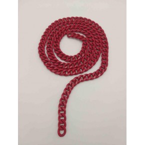 Çanta Aksesuar Renkli Metal Zincir Kırmızı 120 Cm