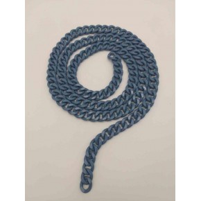 Çanta Aksesuar Renkli Metal Zincir Kot Mavi 120 Cm