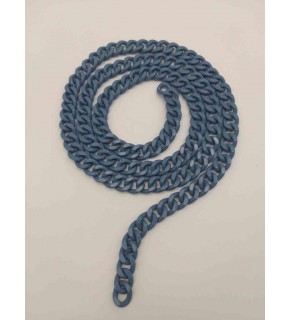 Çanta Aksesuar Renkli Metal Zincir Kot Mavi 120 Cm