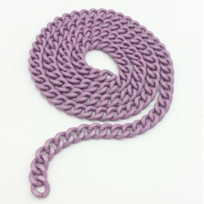 Çanta Aksesuar Renkli Metal Zincir Mor 120 Cm