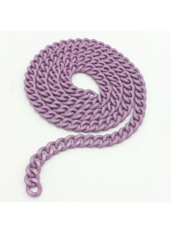 Çanta Aksesuar Renkli Metal Zincir Mor 120 Cm