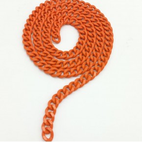 Çanta Aksesuar Renkli Metal Zincir Turuncu 120 Cm